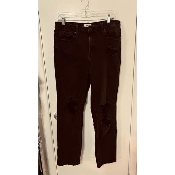 Abound Dark Stretch Distressed Jeans WOmens Size 32 - Picture 10 of 10